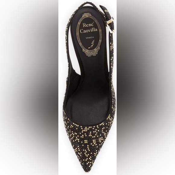 RENE CAOVILLA Crystal-Embellished Satin Slingback Pump
39.5 - Picture 4 of 9